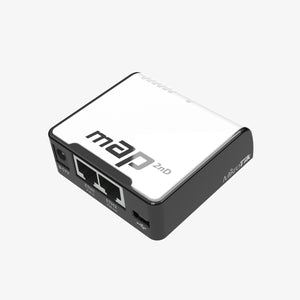 MikroTik mAP – Dual-Chain 2.4GHz micro AP w/ 2 x Ethernet & PoE out – RBmAP2nD