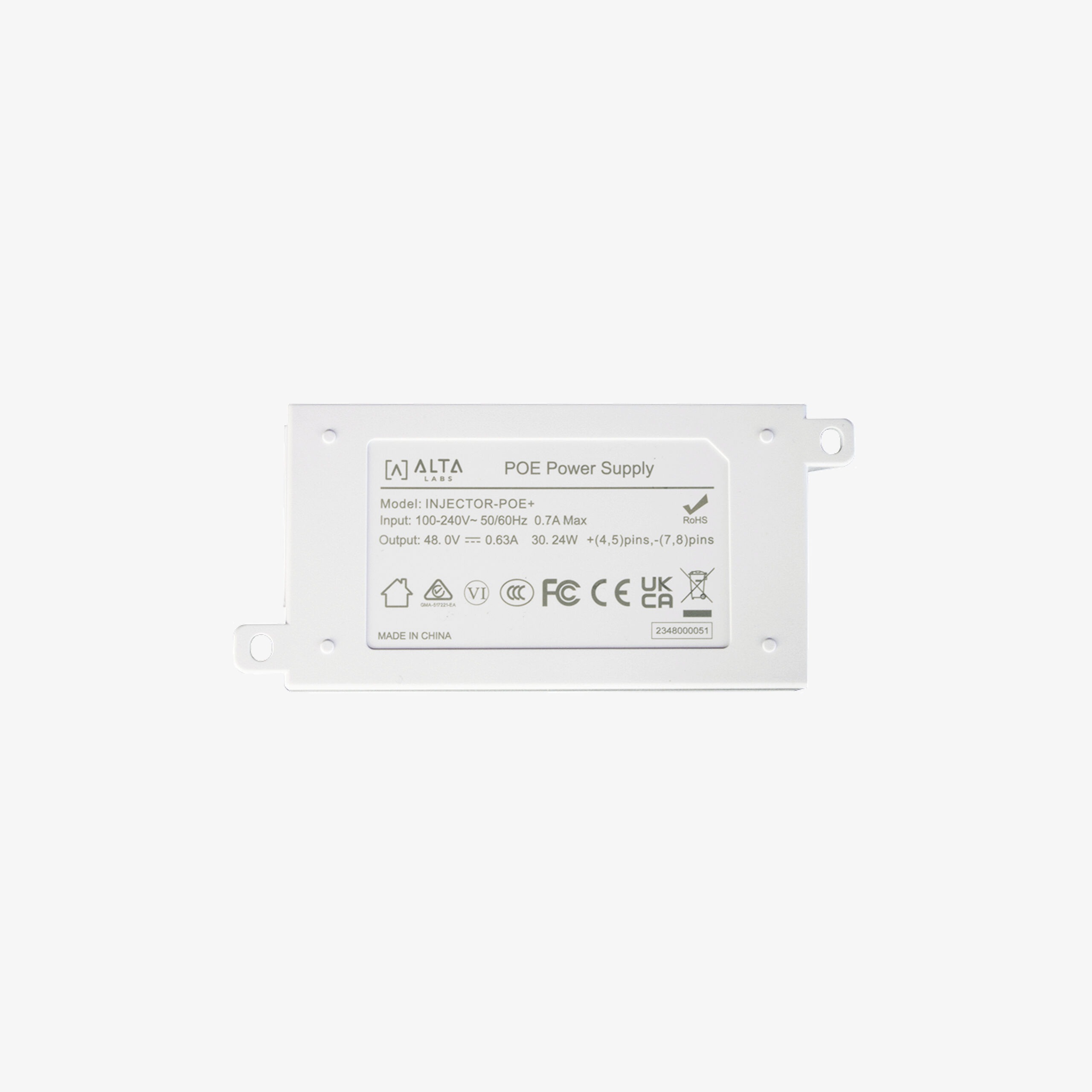 Alta Labs PoE+ Injector